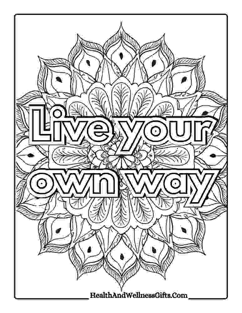 Download Free Mandala Art Therapy Quotes Coloring Pages Floral designs, patterns – Printable PDF 1 Free printable mandala art therapy quotes coloring pages positive emotional mental wellbeing affirmations instant pdf download 1