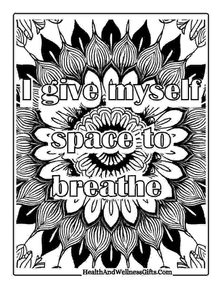 Download Free Mandala Art Therapy Quotes Coloring Pages Floral designs, patterns – Printable PDF 12 Free printable mandala art therapy quotes coloring pages positive emotional mental wellbeing affirmations instant pdf download 12