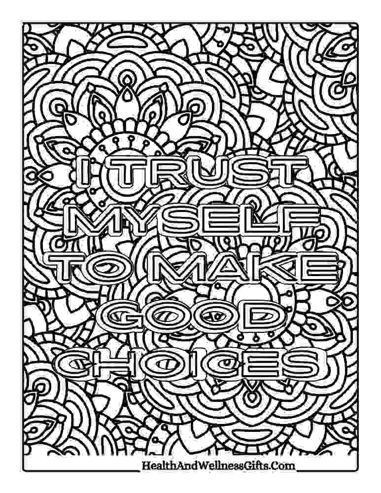 Download Free Mandala Art Therapy Quotes Coloring Pages Floral designs, patterns – Printable PDF 14 Free printable mandala art therapy quotes coloring pages positive emotional mental wellbeing affirmations instant pdf download 14