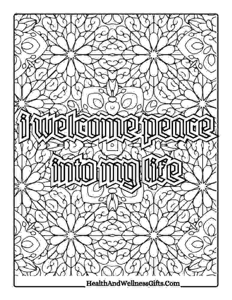 Download Free Mandala Art Therapy Quotes Coloring Pages Floral designs, patterns – Printable PDF 17 Free printable mandala art therapy quotes coloring pages positive emotional mental wellbeing affirmations instant pdf download 17
