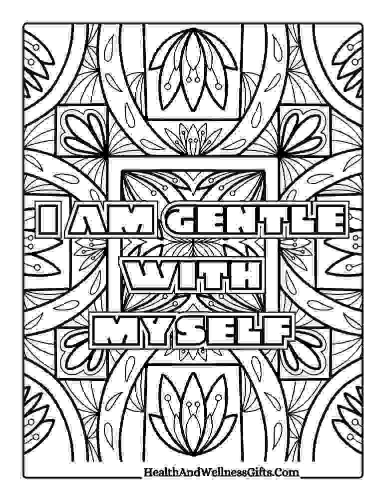 Download Free Mandala Art Therapy Quotes Coloring Pages Floral designs, patterns – Printable PDF 18 Free printable mandala art therapy quotes coloring pages positive emotional mental wellbeing affirmations instant pdf download 18