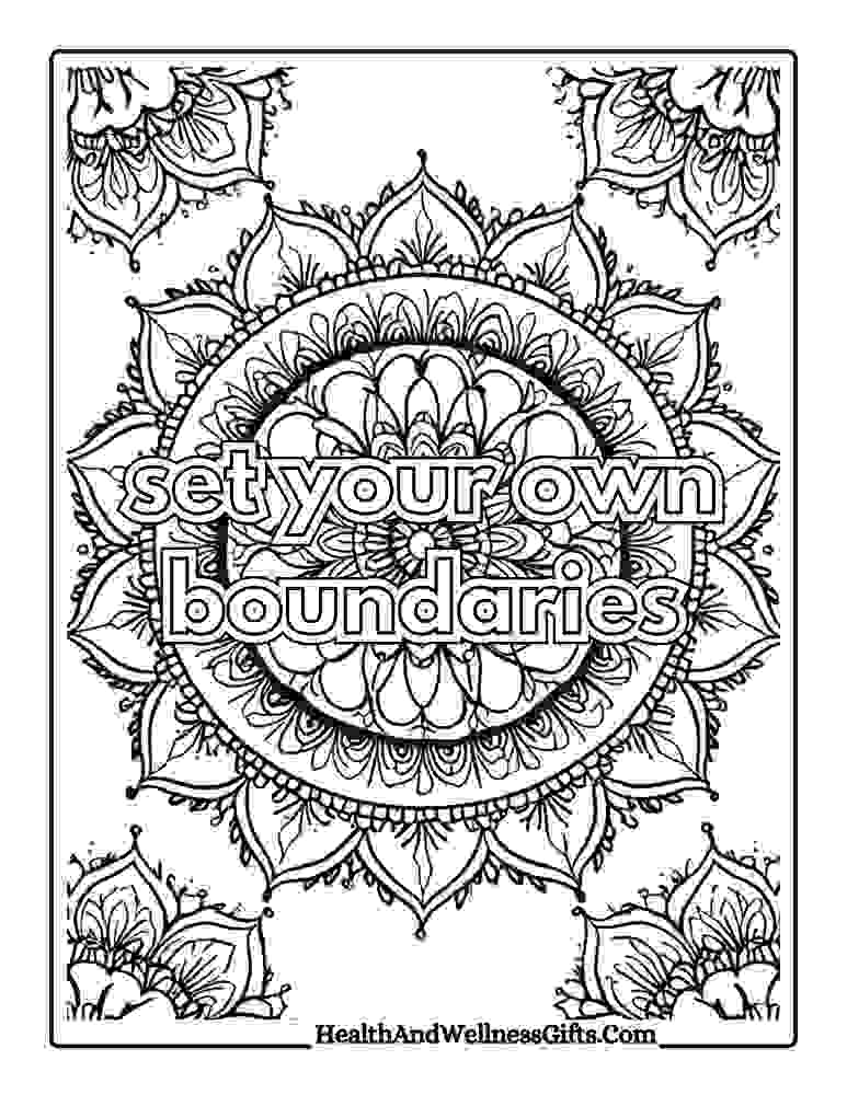 Download Free Mandala Art Therapy Quotes Coloring Pages Floral designs, patterns – Printable PDF 2 Free printable mandala art therapy quotes coloring pages positive emotional mental wellbeing affirmations instant pdf download 2