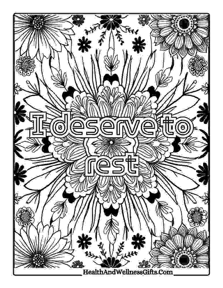 Download Free Mandala Art Therapy Quotes Coloring Pages Floral designs, patterns – Printable PDF 3 Free printable mandala art therapy quotes coloring pages positive emotional mental wellbeing affirmations instant pdf download 3