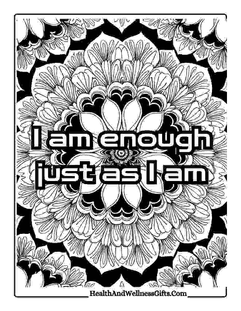 Download Free Mandala Art Therapy Quotes Coloring Pages Floral designs, patterns – Printable PDF 5 Free printable mandala art therapy quotes coloring pages positive emotional mental wellbeing affirmations instant pdf download 5