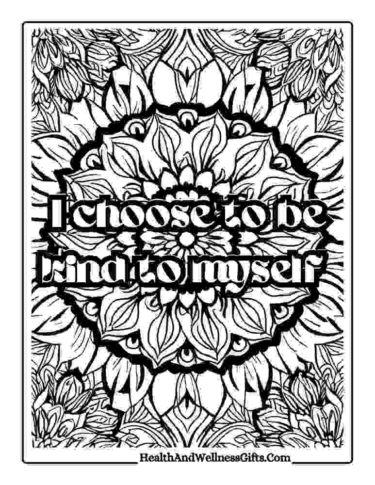 Download Free Mandala Art Therapy Quotes Coloring Pages Floral designs, patterns – Printable PDF 6 Free printable mandala art therapy quotes coloring pages positive emotional mental wellbeing affirmations instant pdf download 6