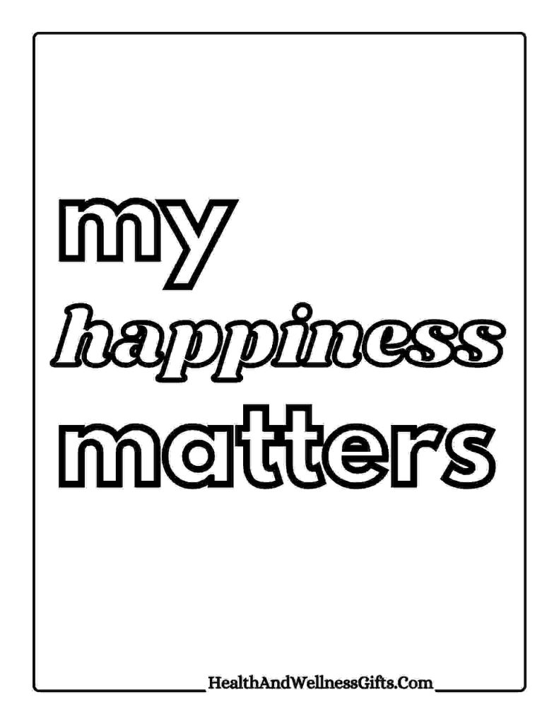 Simple affirmations coloring pages mindful and wellness