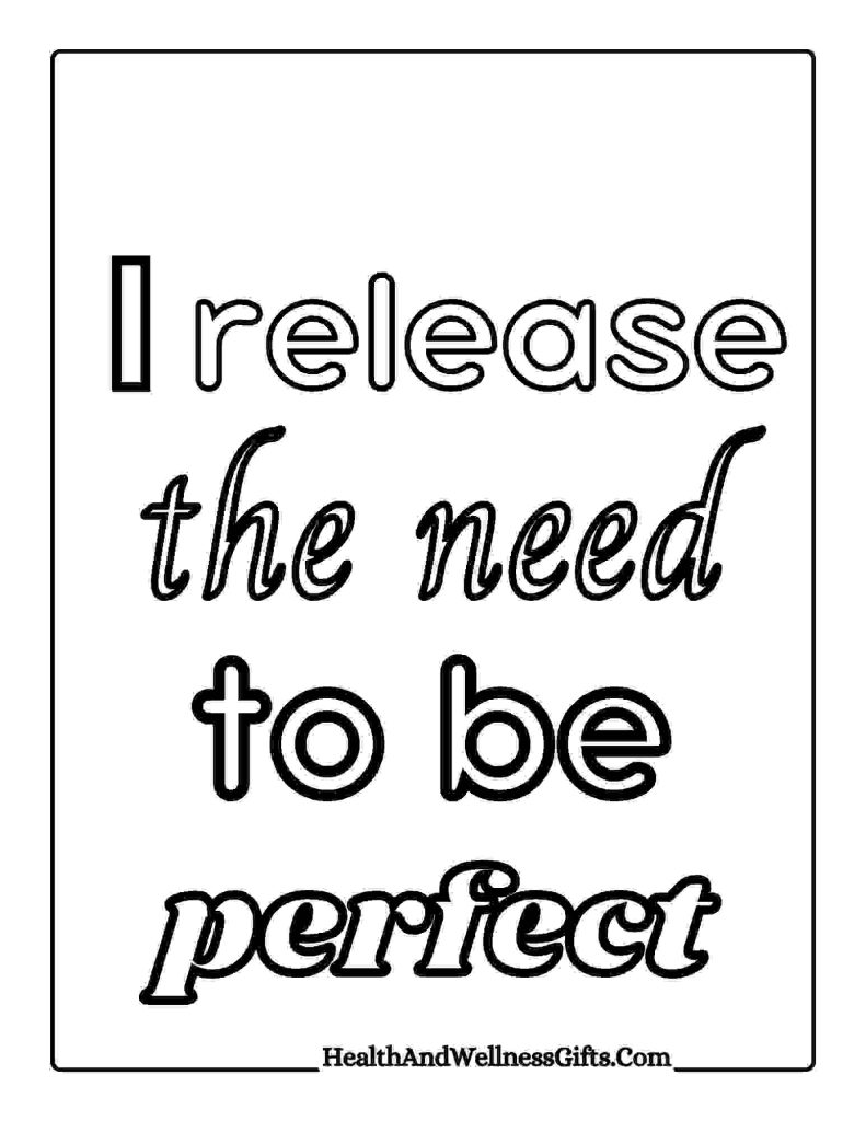 Simple affirmations coloring pages