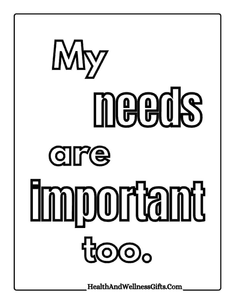 Simple affirmations coloring pages mindful and wellness quotes